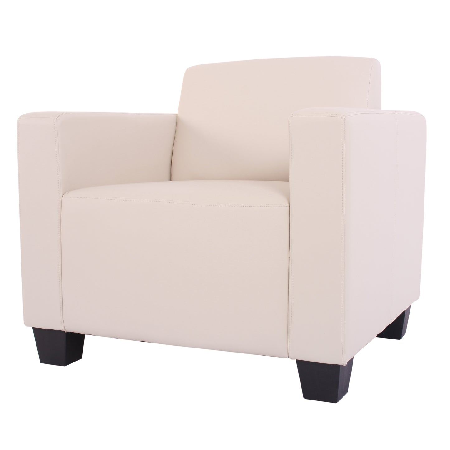 Modulaire loungestoel Lyon, kunstleer ~ crème