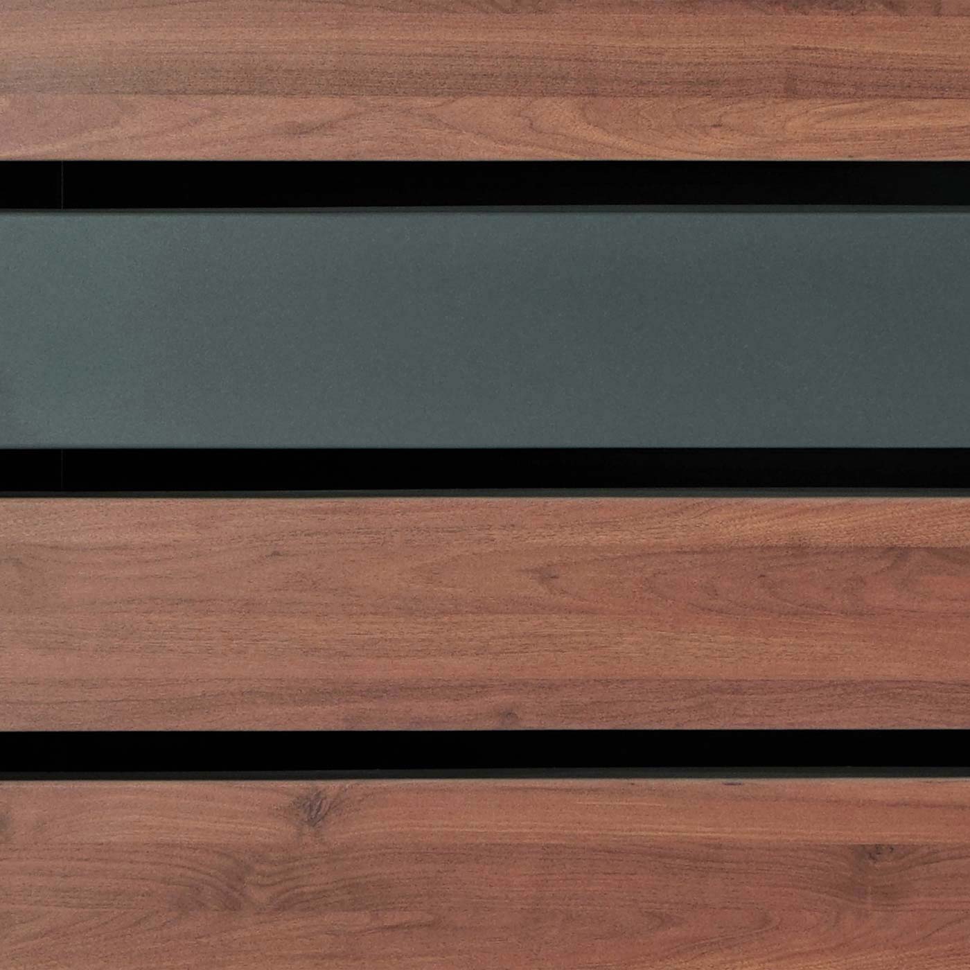 1 deksel afvalbak met plantenbak MCW-J81, uitbreidbaar, 125x68x80cm metaal 31kg, antraciet ~ kersenhout look