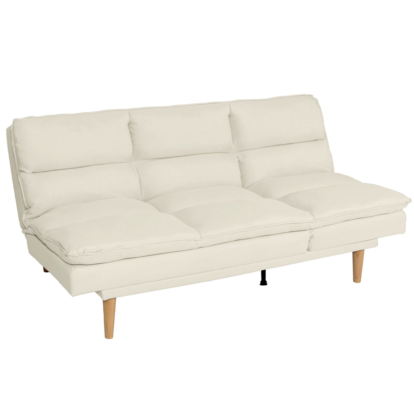 Slaapbank MCW-M79, slaapbank voor gasten, slaapfunctie ligoppervlak 180x110cm ~ stof/textiel crème