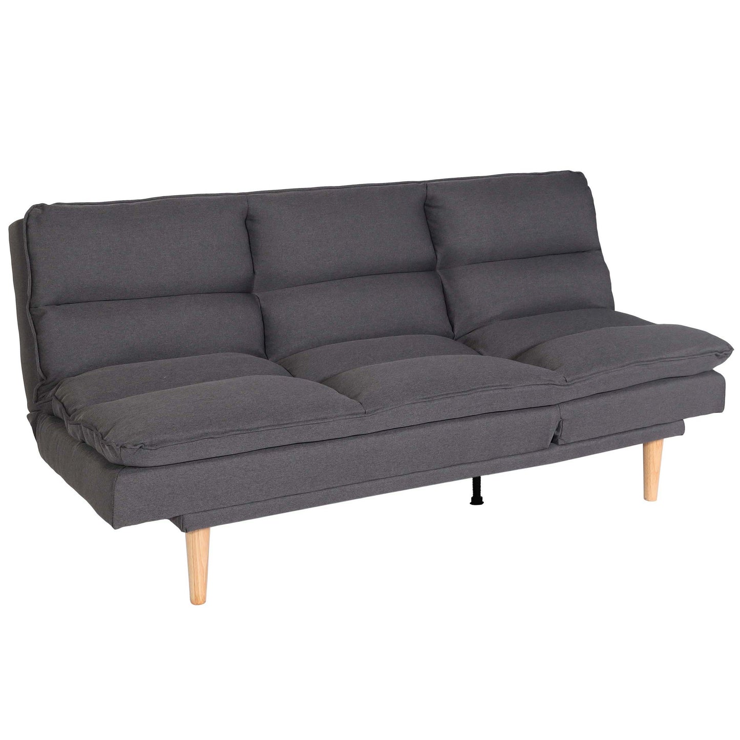 Slaapbank MCW-M79, slaapbank voor gasten, slaapfunctie ligoppervlak 180x110cm ~ stof/textiel donkergrijs