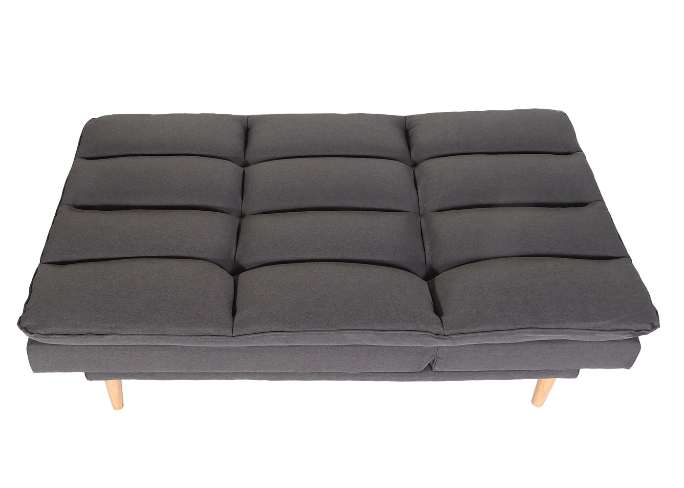 Slaapbank MCW-M79, slaapbank voor gasten, slaapfunctie ligoppervlak 180x110cm ~ stof/textiel donkergrijs