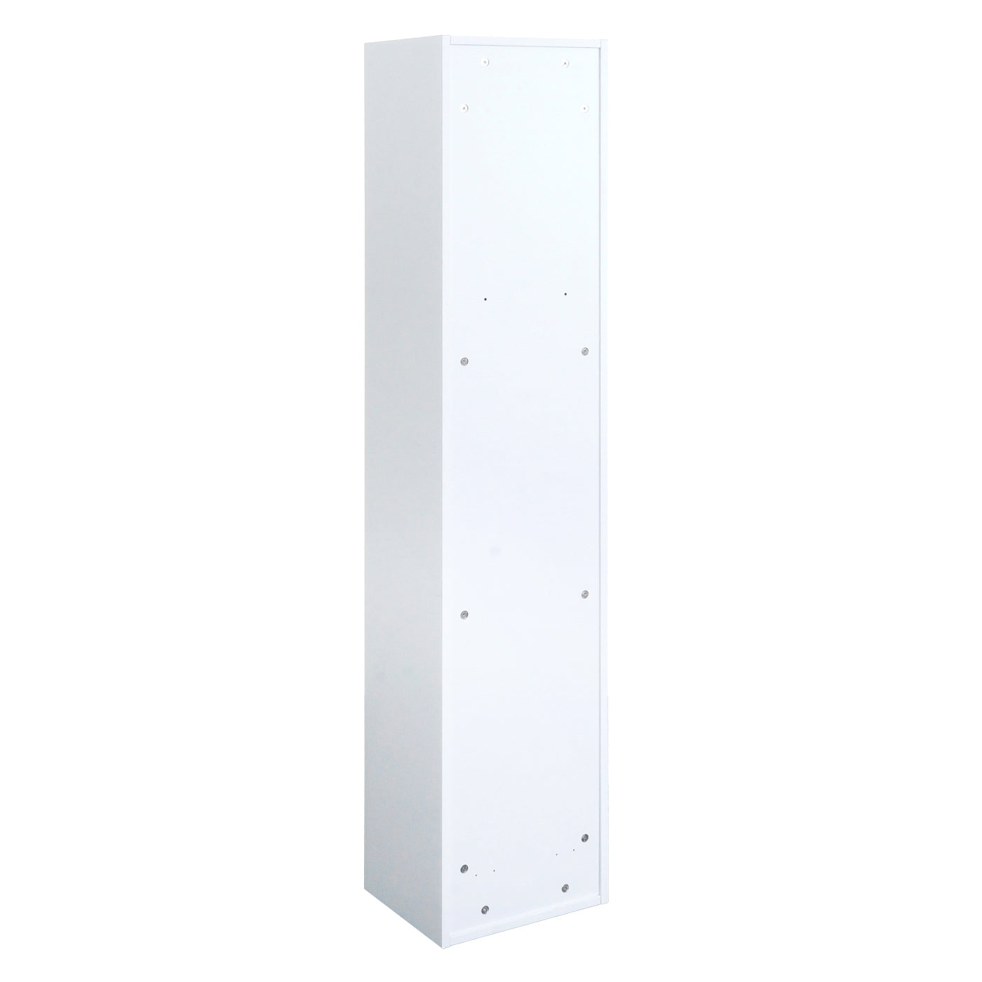 Wandkast MCW-L86, badkamermeubel highboard hoge kast, MVG melamine 2 deuren 3 vakken 160x33cm ~ wit