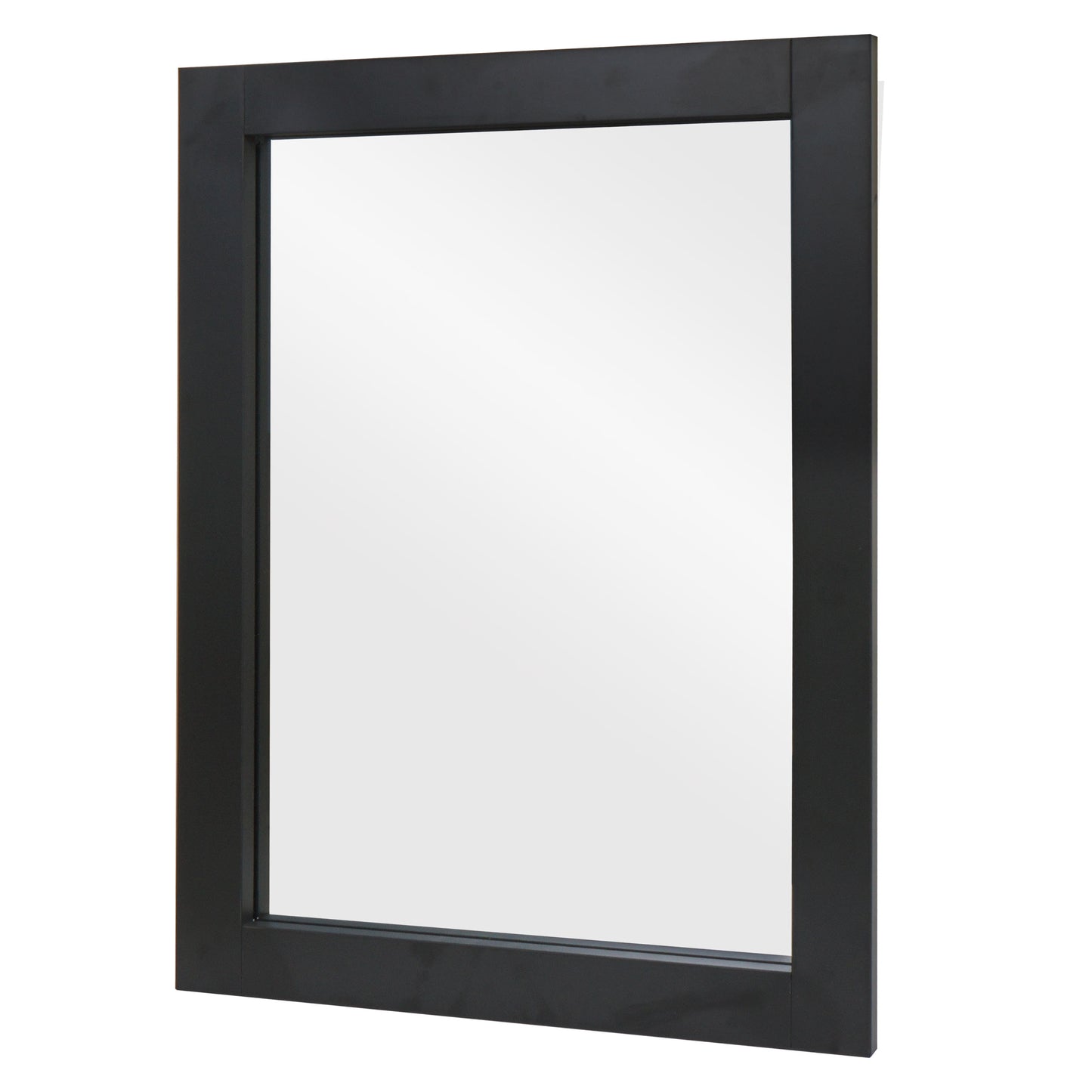 Wandspiegel MCW-L86, badkamerspiegel badkamermeubel spiegel, MVG-gecertificeerd 72x52cm ~ zwart