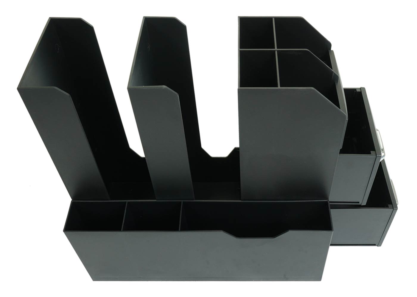 Bureau-organizer MCW-L97, pennenhouder opbergdoos met 2 laden en 7 vakken, 29x14x33cm