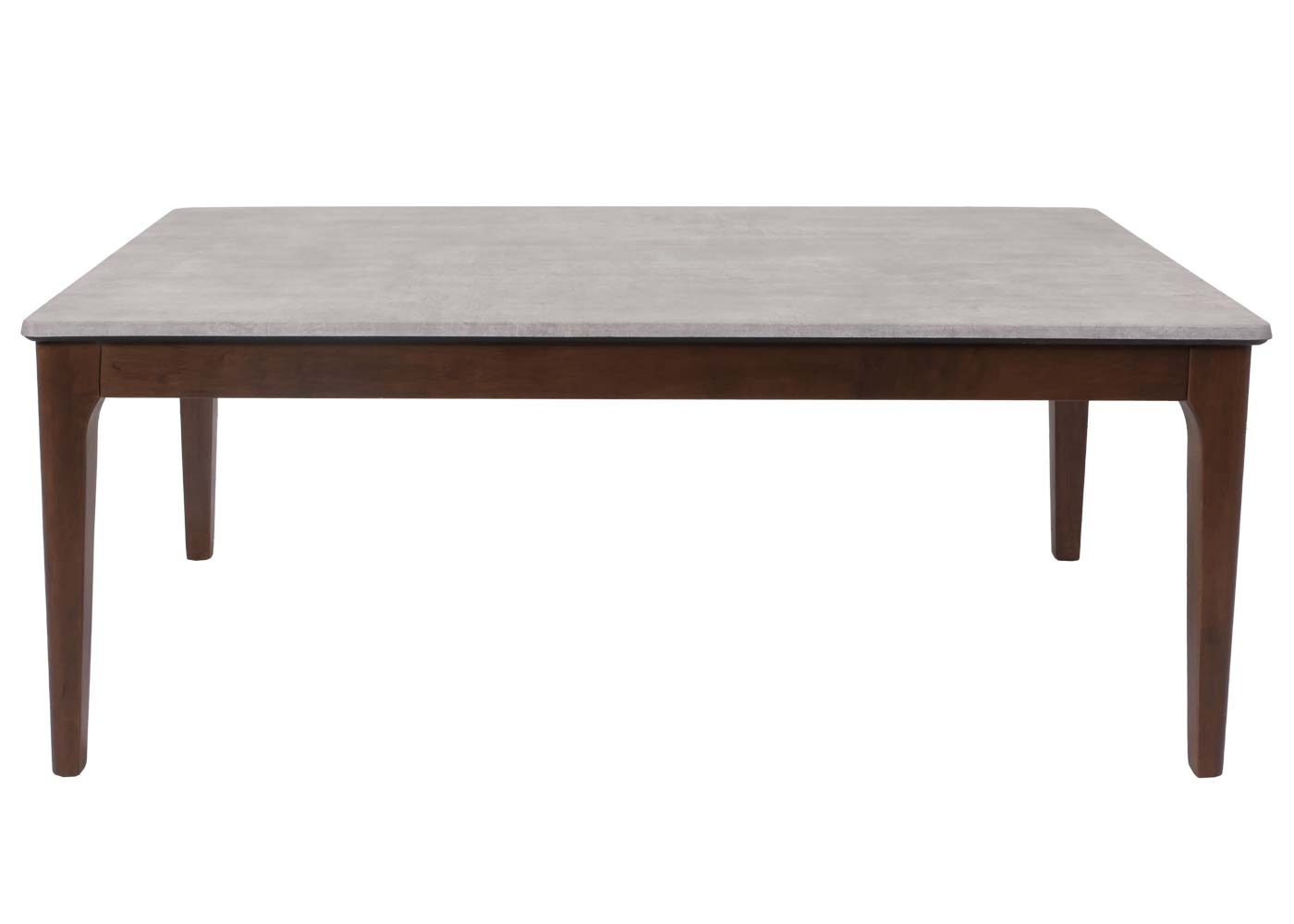 Salontafel MCW-M55, bijzettafel sofatafel massief hout HDF laminaat melamine 46x120x70cm betonlook bruine poten