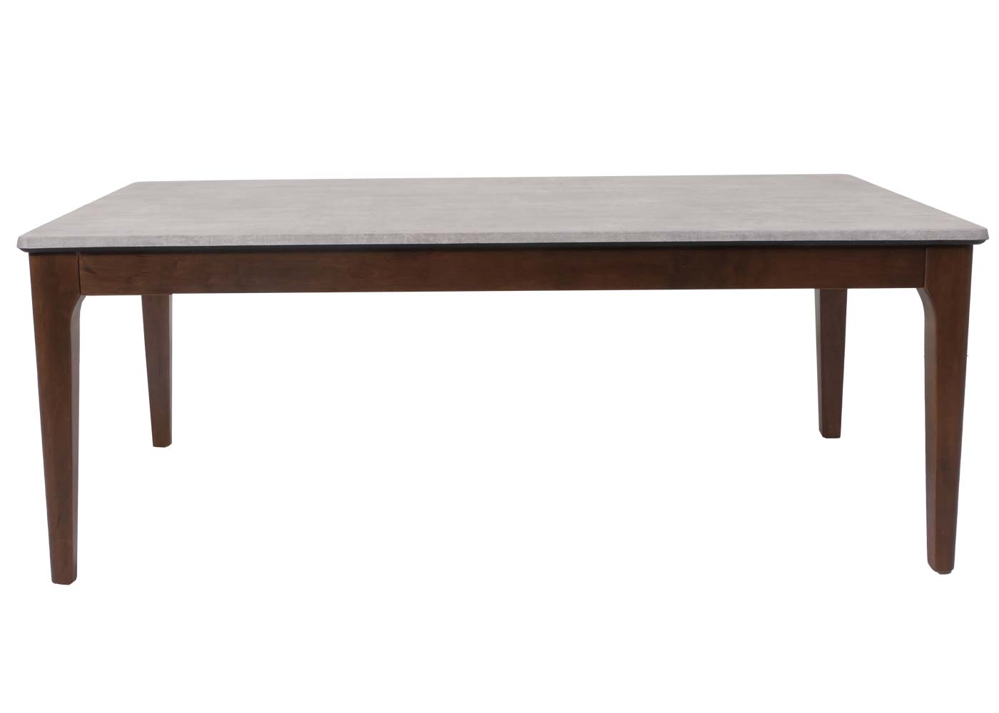 Salontafel MCW-M55, bijzettafel sofatafel massief hout HDF laminaat melamine 46x120x70cm betonlook bruine poten