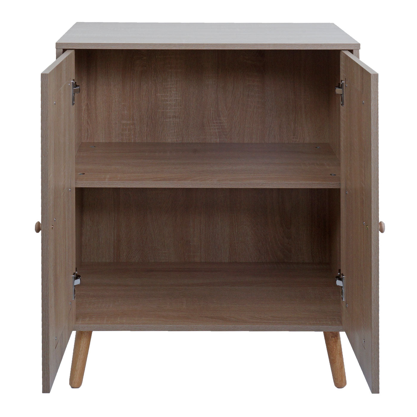 Ladekast MCW-M35, buffetkast highboard, opbergvakken, Kubu rotan hout melamine, eiken look