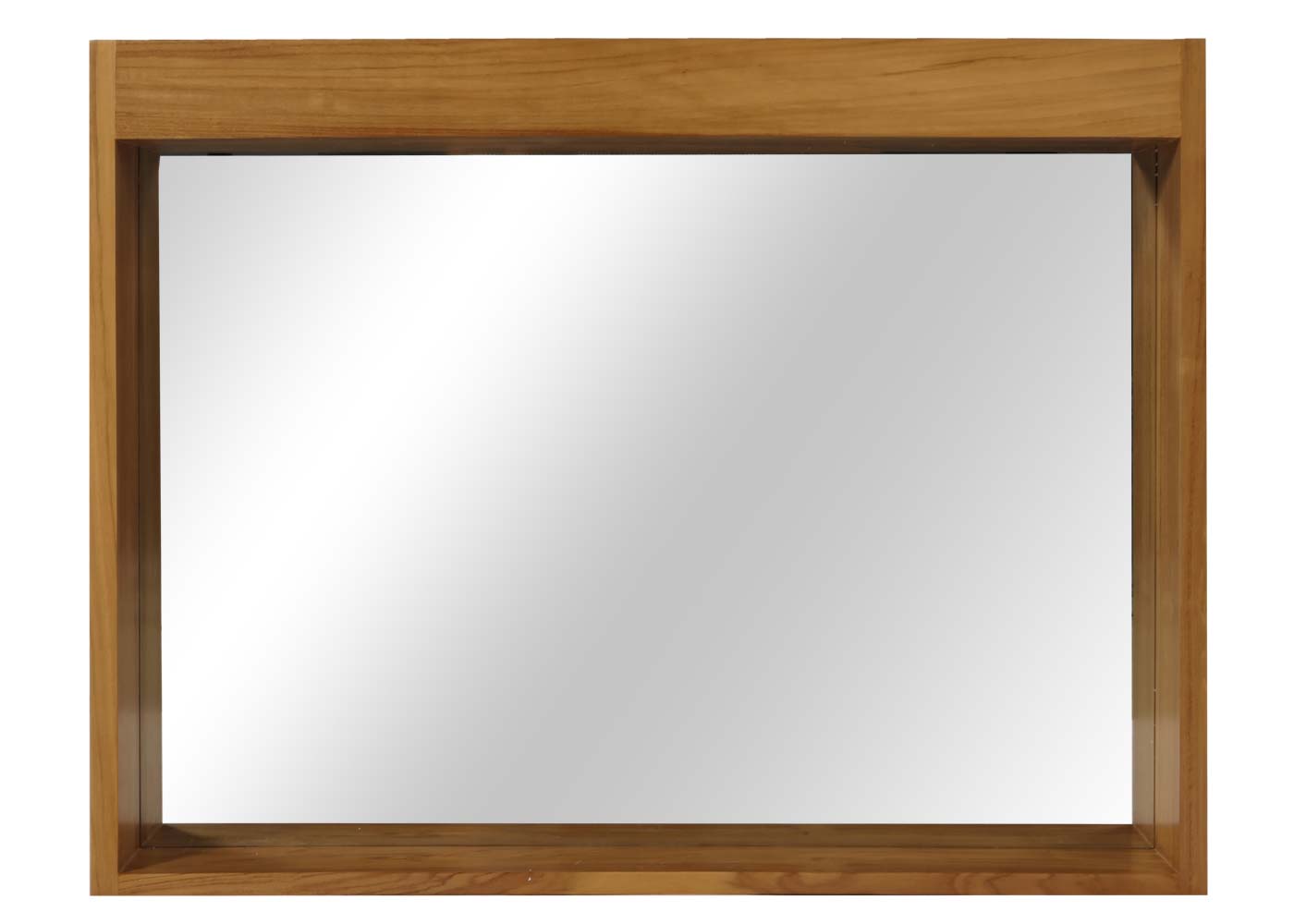 Teak badkamerset MCW-M72, wastafel hoge kast wandplank wandspiegel wastafel, hoogwaardige B-kwaliteit teakhout