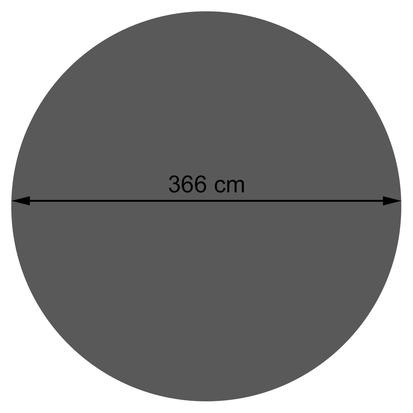Zwembadafdekking Warmtezeil Afdekzeil Zonnezeil Zonnezeil, dikte: 400 µm ~ rond 3,66m zwart