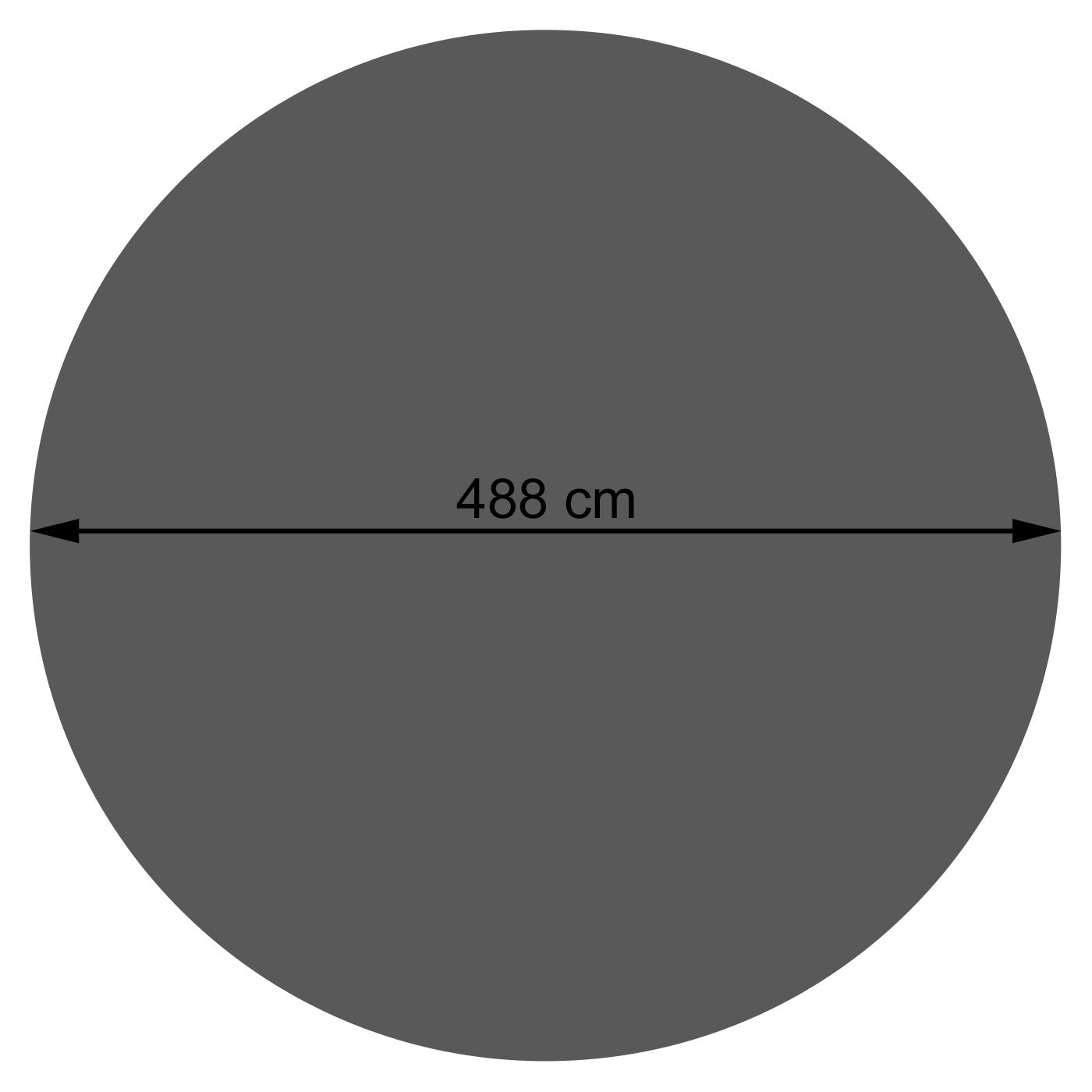 Zwembadafdekking Warmtezeil Afdekzeil Zonnezeil Zonnezeil, dikte: 400 µm ~ rond 4,88m zwart