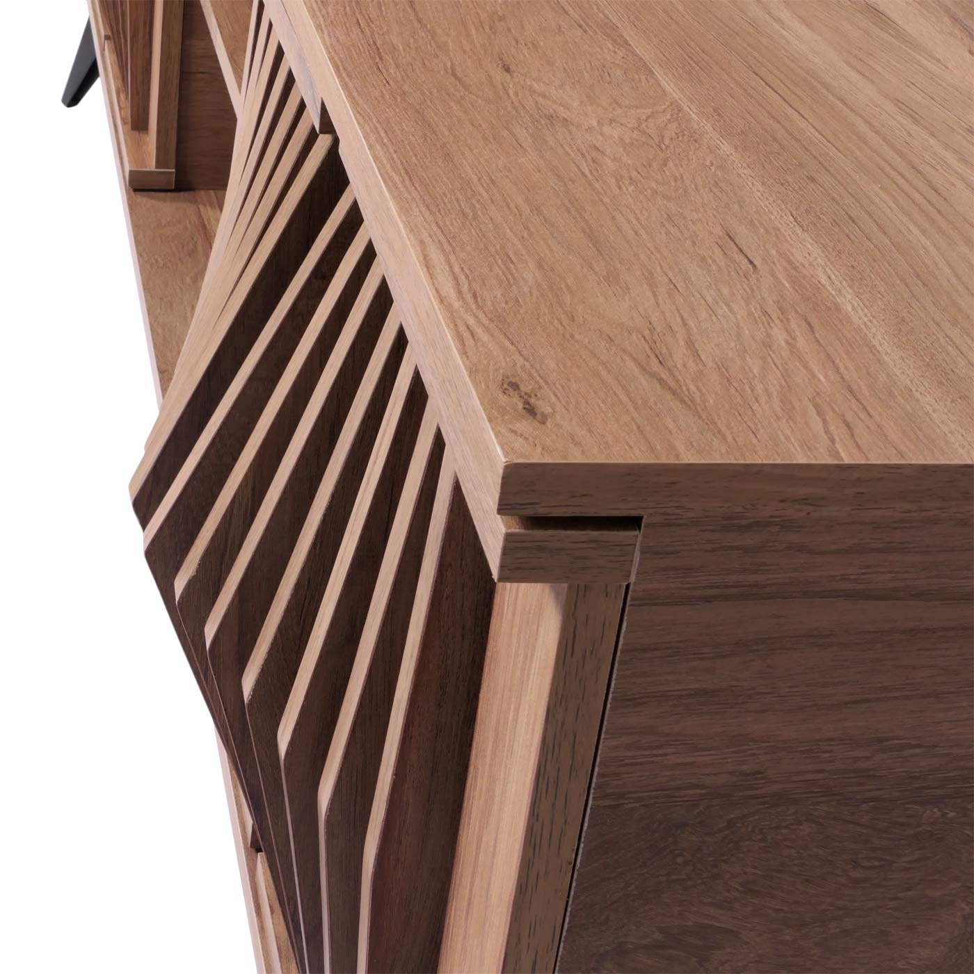 TV-rek MCW-M45, TV-tafel lowboard kast, 3D design opbergvakken 55x166x41cm, bruin