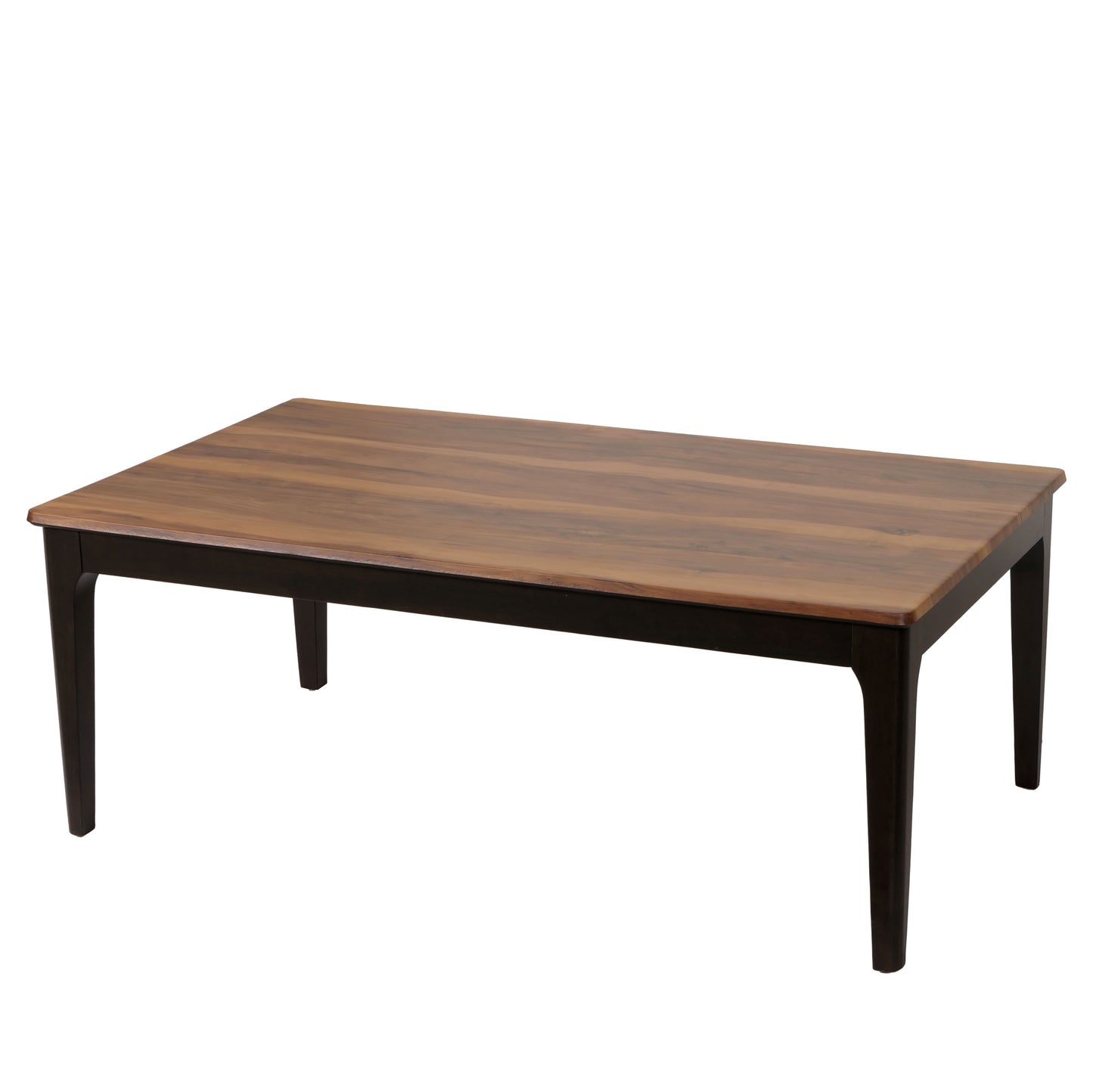 Salontafel MCW-M55, bijzettafel sofatafel massief hout HDF laminaat melamine 46x120x70cm sheesham hout look donkere poten