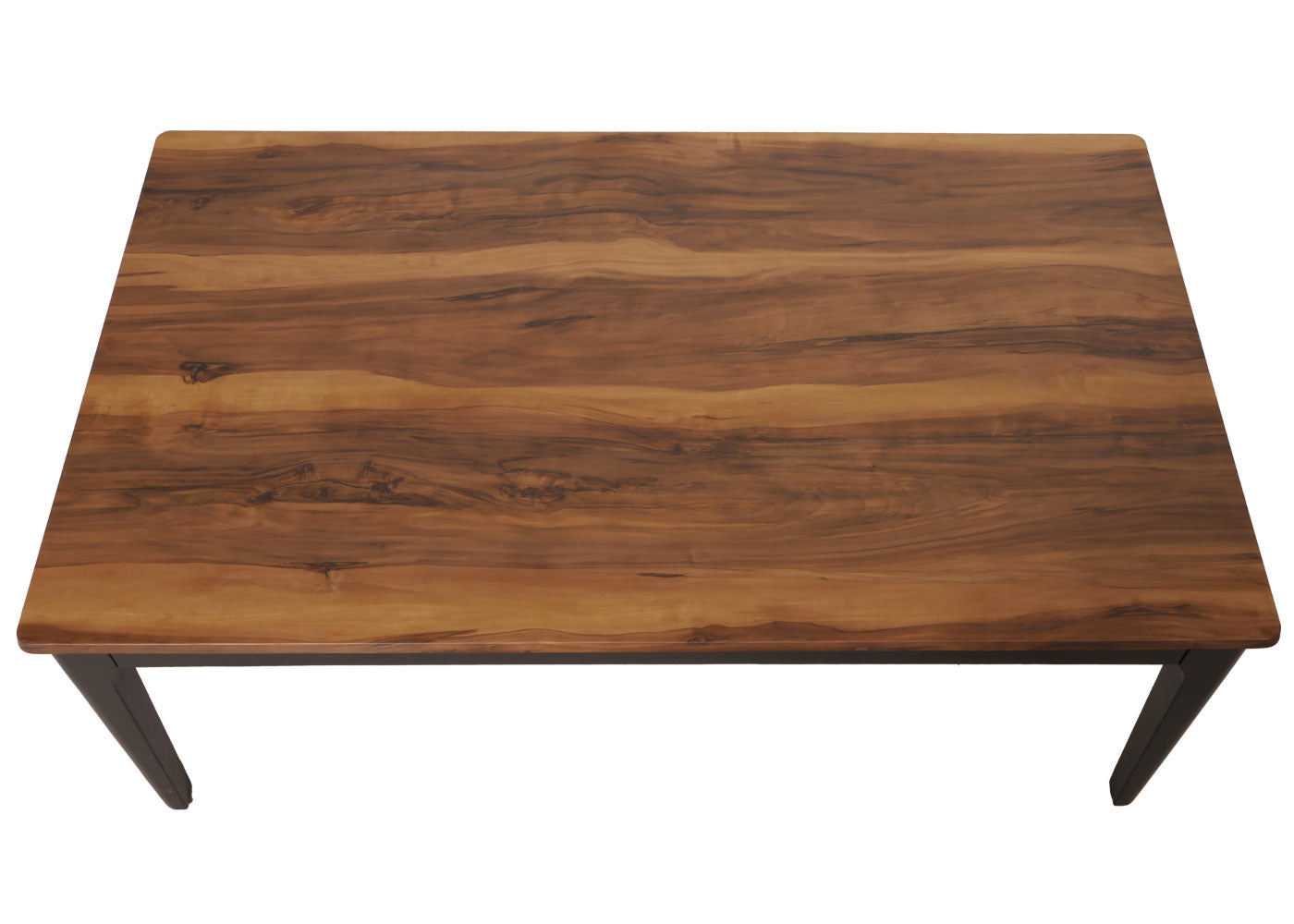 Salontafel MCW-M55, bijzettafel sofatafel massief hout HDF laminaat melamine 46x120x70cm sheesham hout look donkere poten