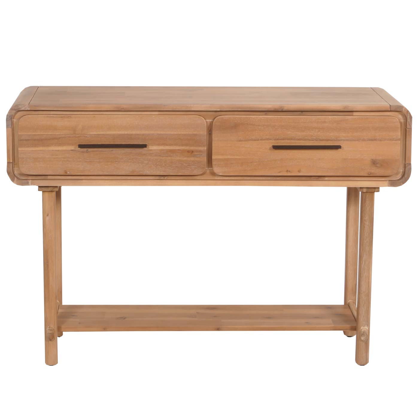Console tafel MCW-M47, telefoontafel bijzettafel opbergtafel, lade, acacia massief hout gebeitst 80x120x35cm 22kg