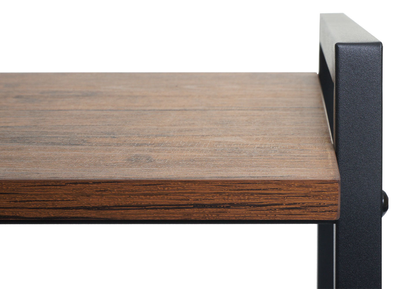 Schoenenrek MCW-A27, schoenenkast schoenenrek bank, 4 compartimenten metalen 3D structuur 40x107x38cm, wild eiken look