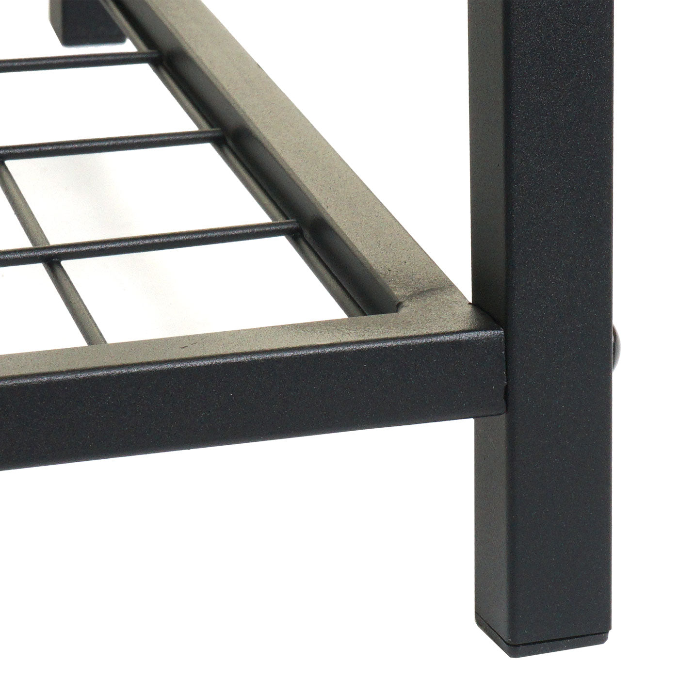 Schoenenrek MCW-A27, schoenenkast schoenenrek bank, 4 compartimenten metalen 3D structuur 40x107x38cm, wild eiken look