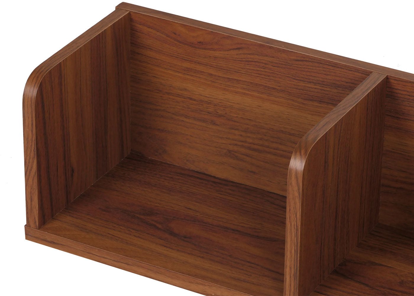 Wandplank MCW-M48, Hangplank Houten plank Zwevende plank, 3 vakken Massief mangohout 20x120x21cm ~ Walnoot look