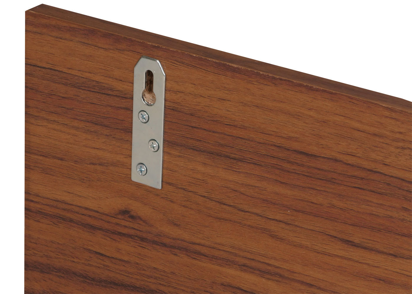 Wandplank MCW-M48, Hangplank Houten plank Zwevende plank, 3 vakken Massief mangohout 20x120x21cm ~ Walnoot look