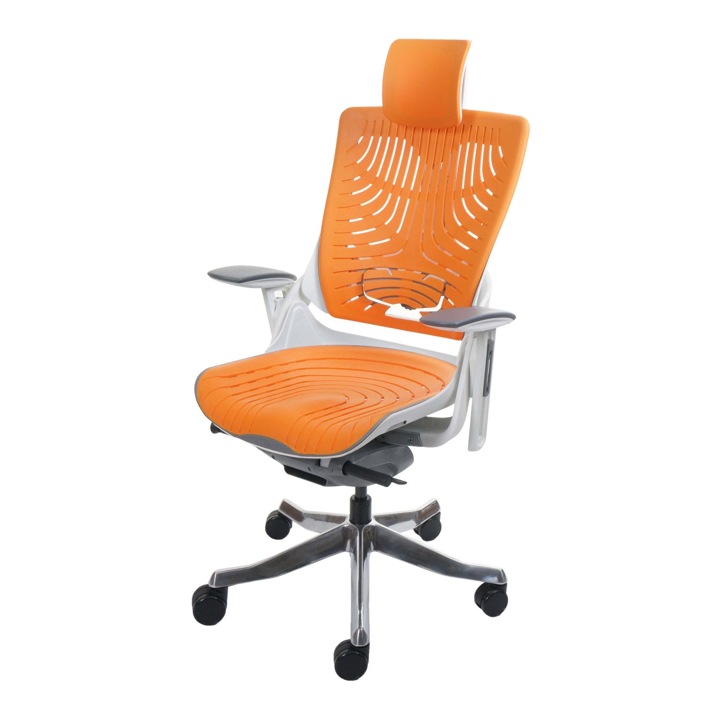 Bureaustoel MERRYFAIR Wau 2b, bureaustoel draaistoel, harde kuip, ergonomisch ~ oranje