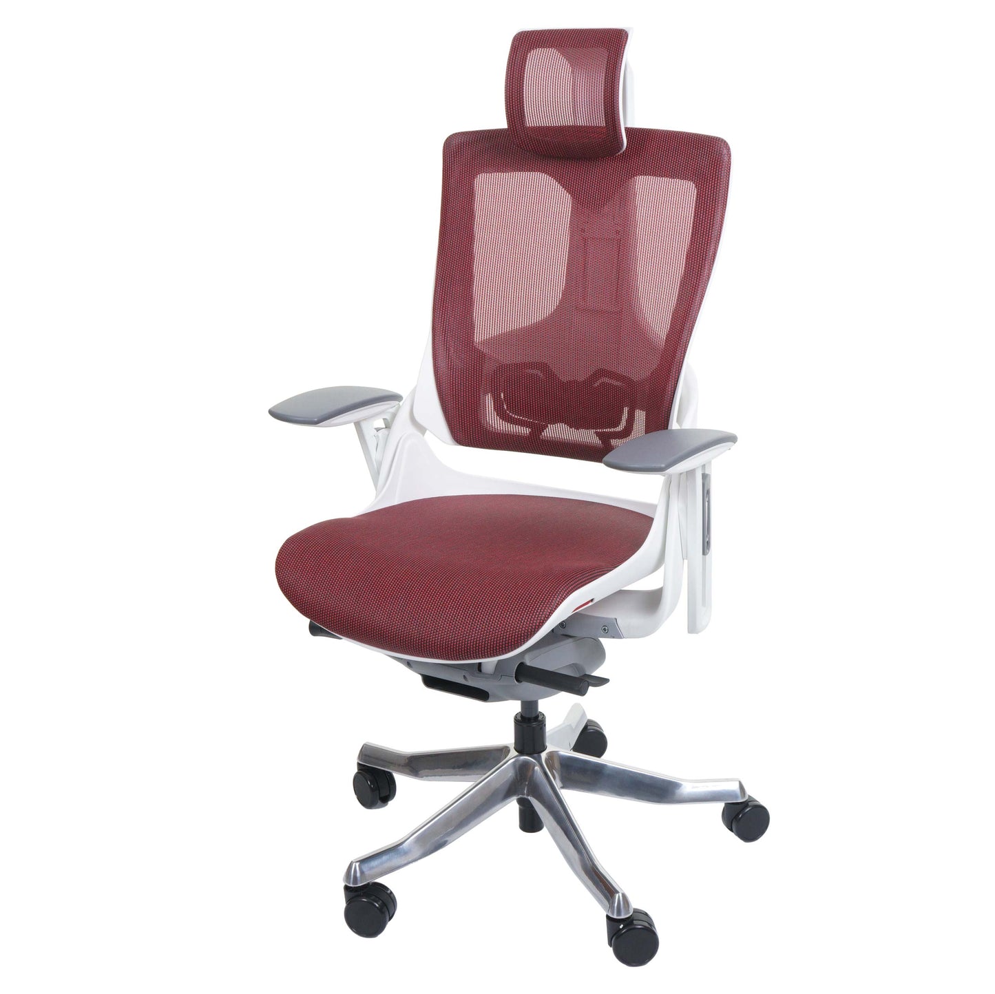 Bureaustoel MERRYFAIR Wau 2, bureaustoel draaistoel, bekleed/mesh, ergonomisch ~ rood