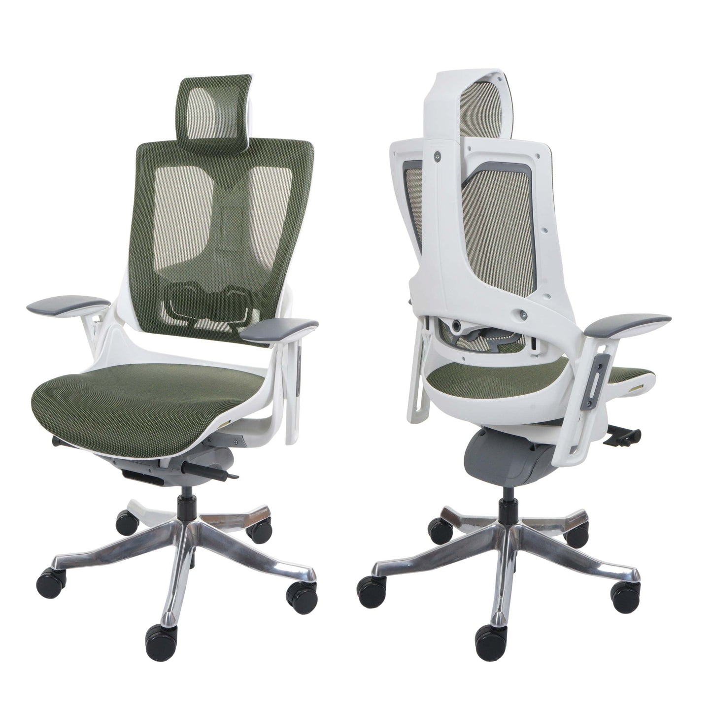 Bureaustoel MERRYFAIR Wau 2, bureaustoel draaistoel, bekleed/mesh, ergonomisch ~ groen