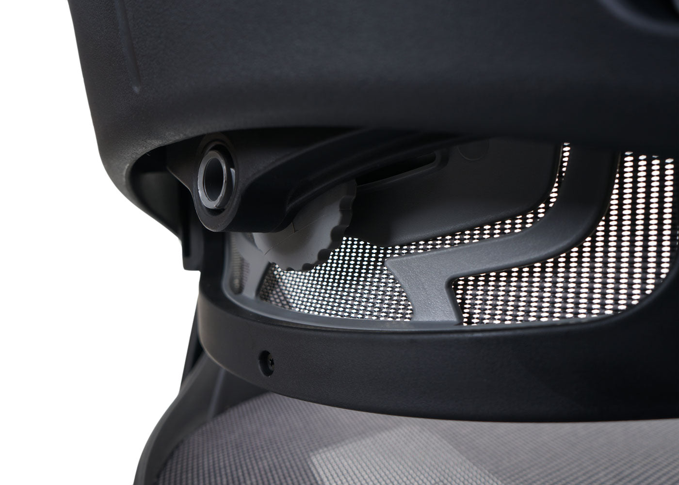 Bureaustoel MERRYFAIR Wau 2, bureaustoel draaistoel, bekleed/mesh, ergonomisch ~ zwart-grijs, zwart frame