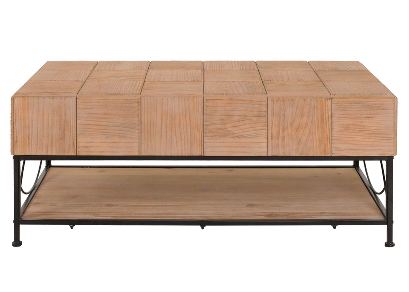 Salontafel MCW-N30, woonkamertafel sofatafel bijzettafel, plank massief hout MDF, 51x120x61cm