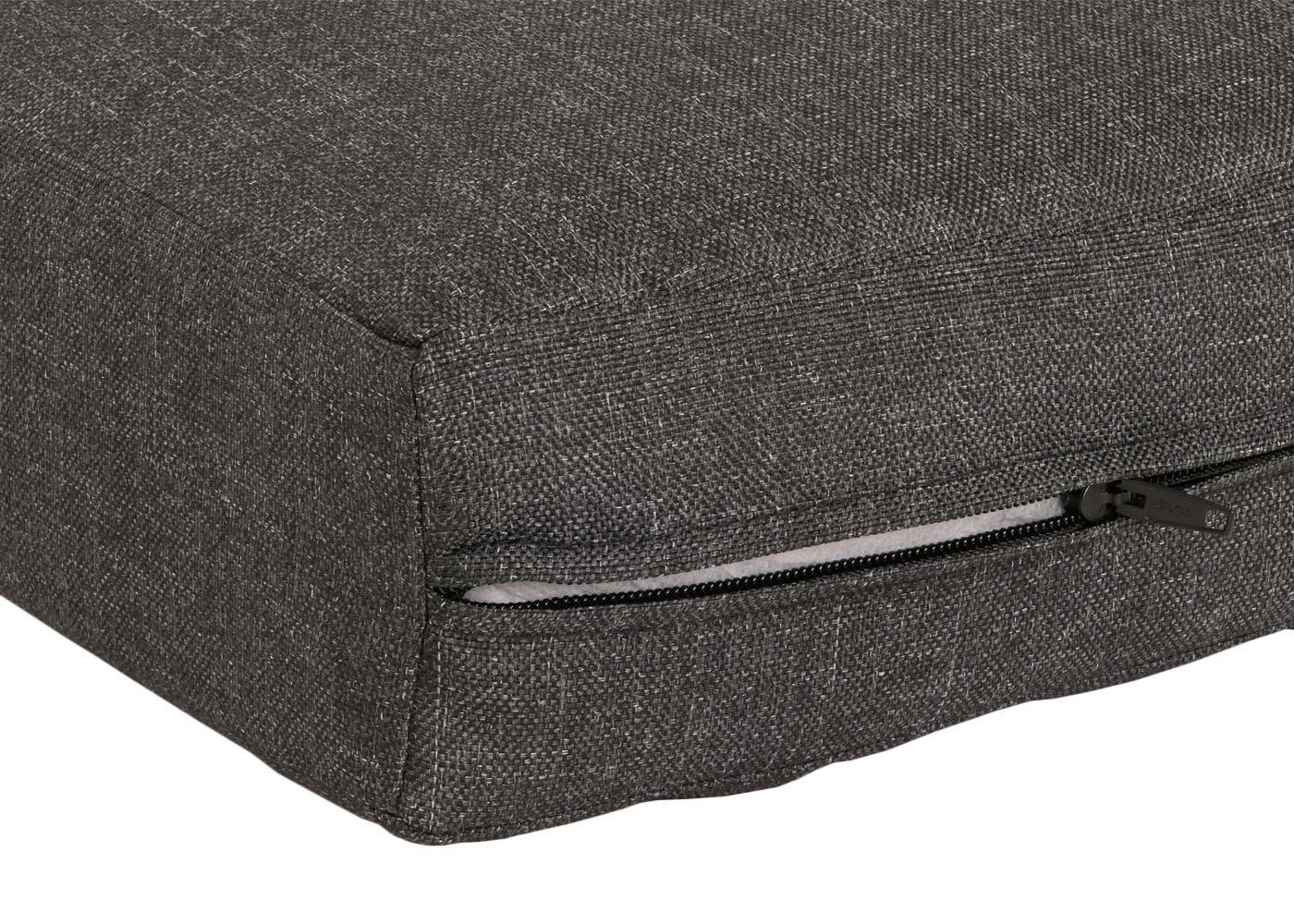 Tuinset MCW-H56b, loungeset tuin loungebank fauteuil tafel, rope wicker Touwhout acacia ~ donkergrijs
