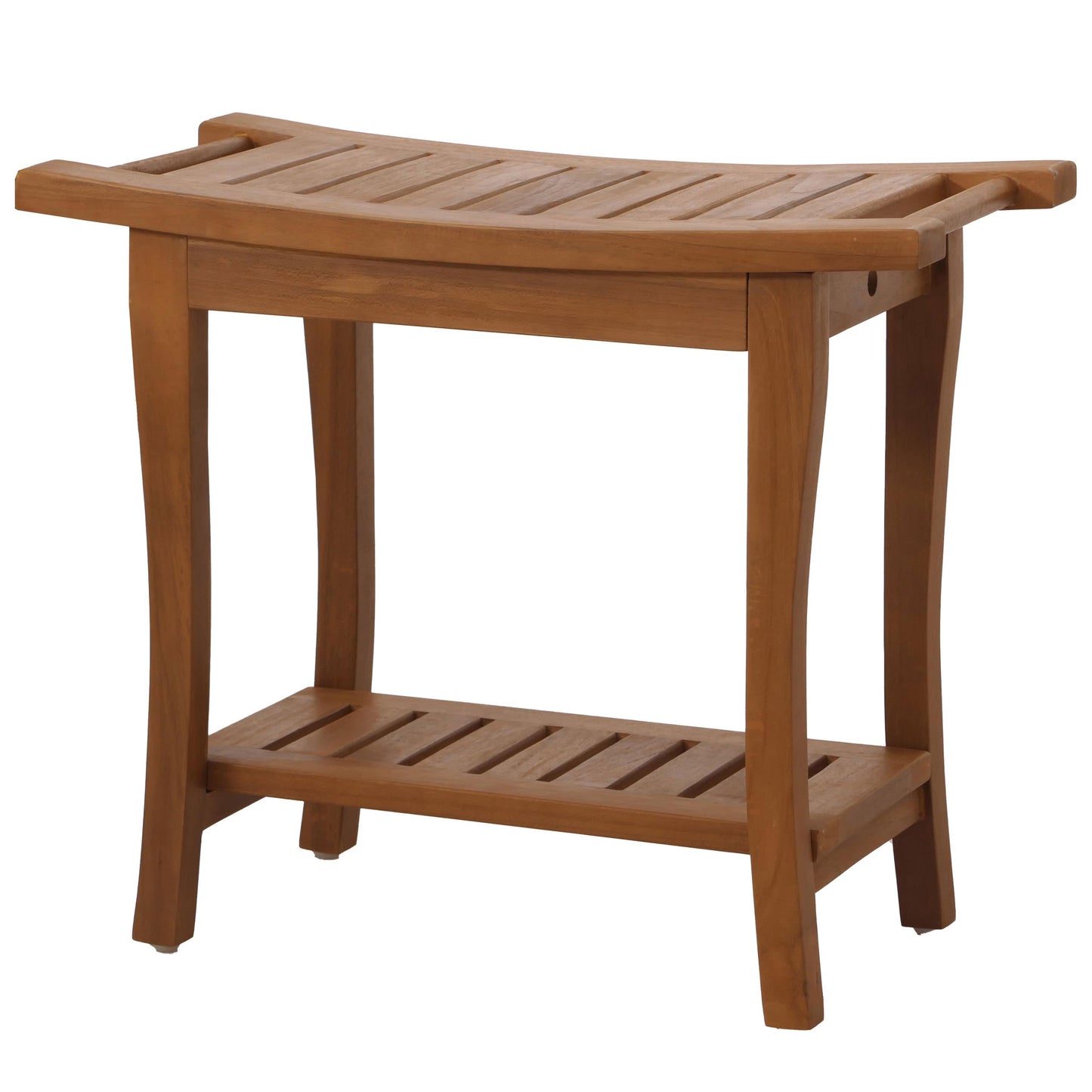 Teak kruk MCW-M84, houten kruk bankje douchekruk, hoogwaardige B-kwaliteit teak (kernhout, 20-30 jaar), 51x60x30cm