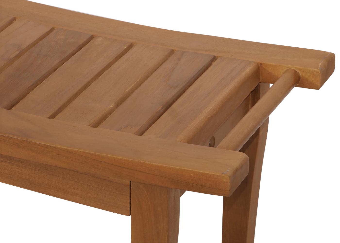 Teak kruk MCW-M84, houten kruk bankje douchekruk, hoogwaardige B-kwaliteit teak (kernhout, 20-30 jaar), 51x60x30cm
