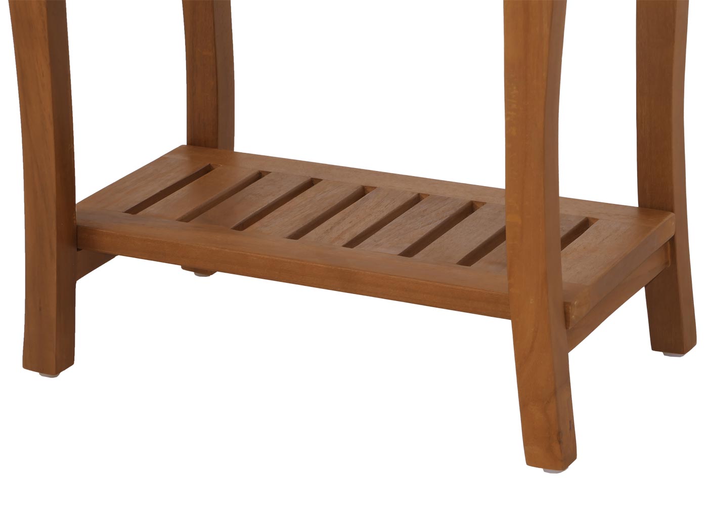 Teak kruk MCW-M84, houten kruk bankje douchekruk, hoogwaardige B-kwaliteit teak (kernhout, 20-30 jaar), 51x60x30cm