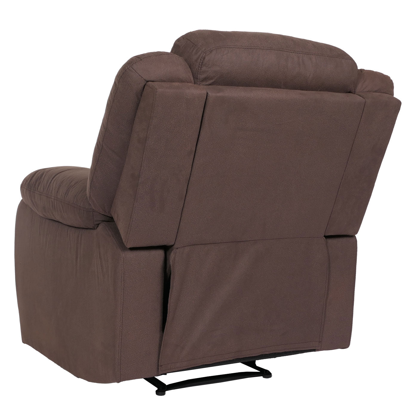 TV-fauteuil MCW-J57, XXL relaxfauteuil TV-fauteuil met nosag-vering suède look stof/textiel tot 200kg ~ bruin