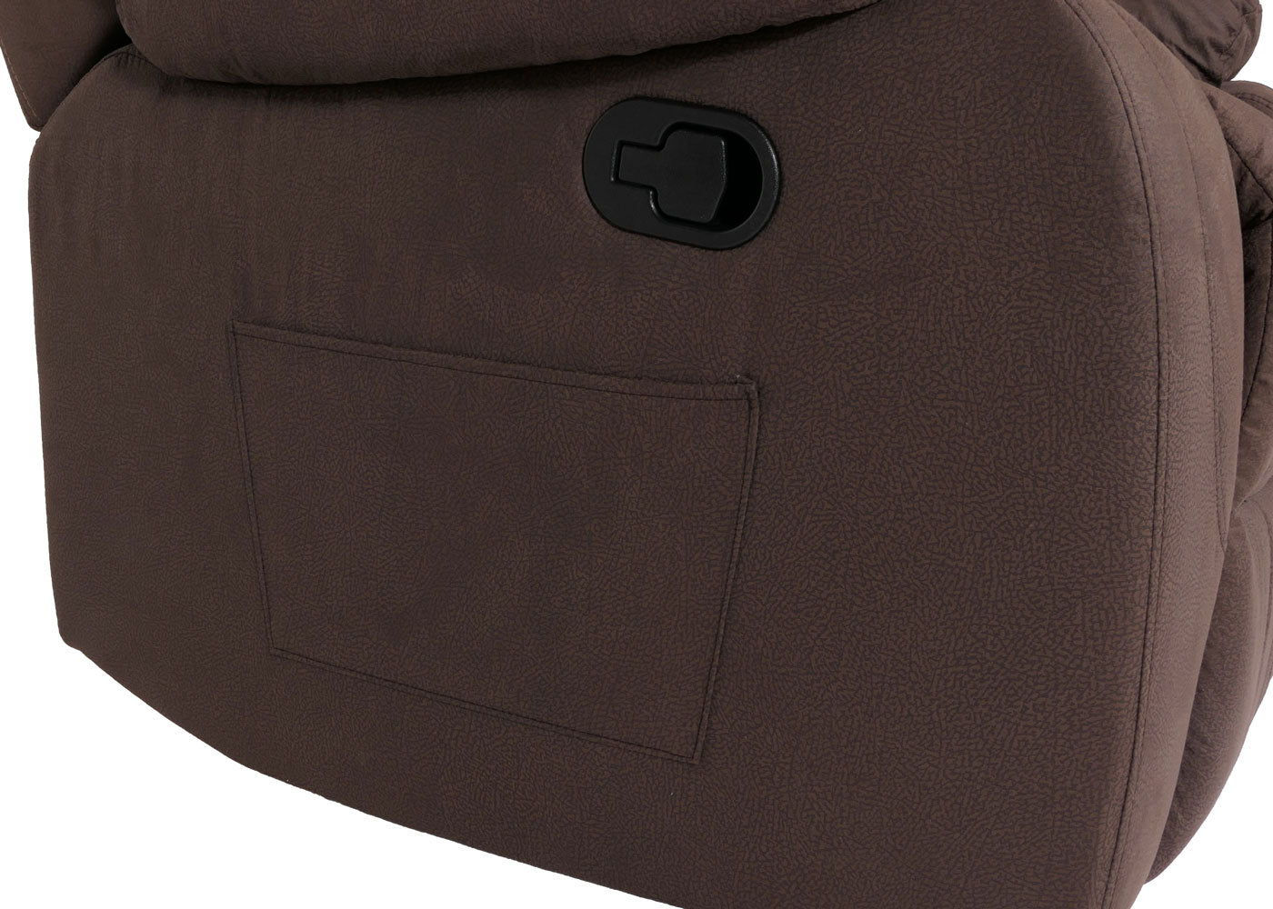 TV-fauteuil MCW-J57, XXL relaxfauteuil TV-fauteuil met nosag-vering suède look stof/textiel tot 200kg ~ bruin