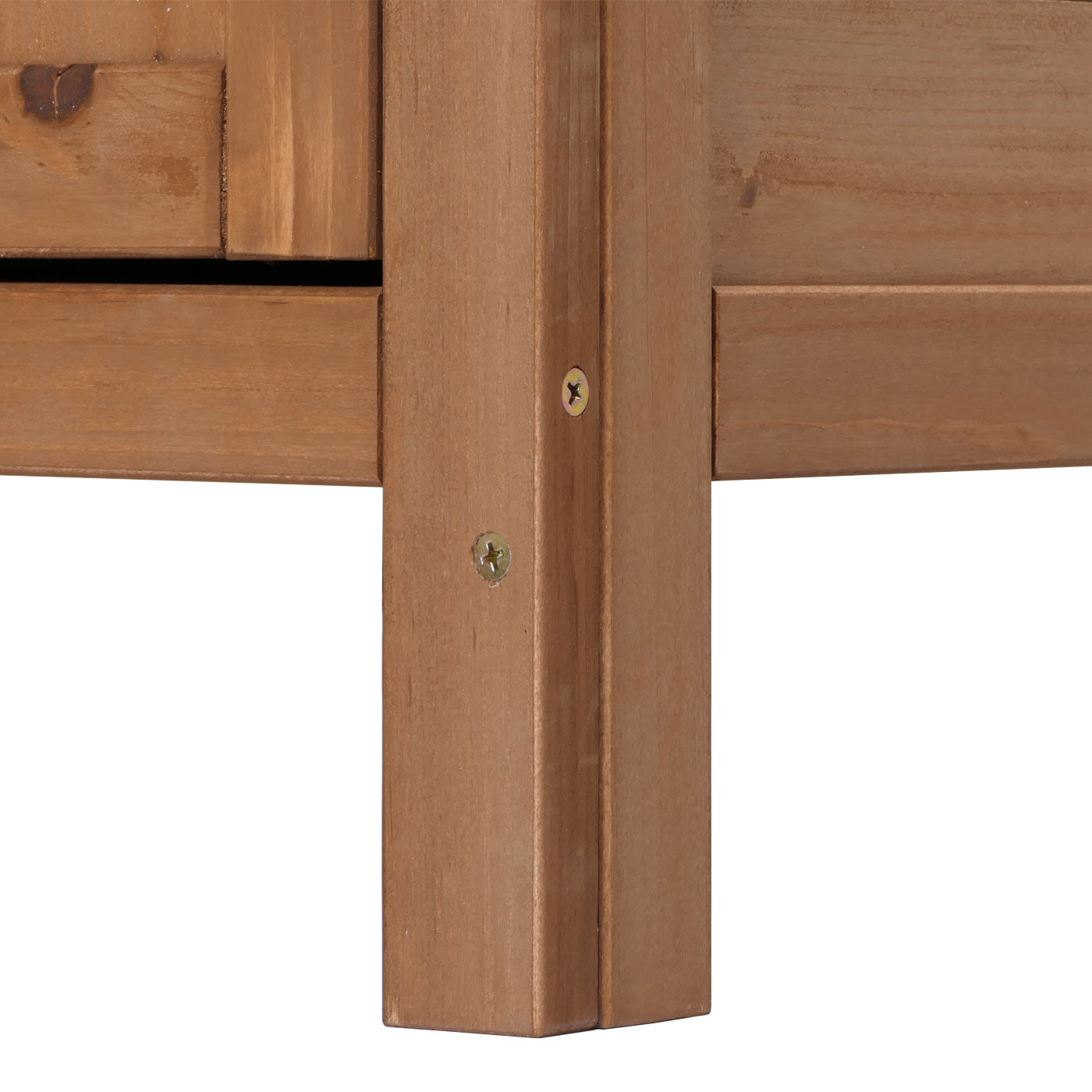 Tuinkast met werkblad MCW-L69, planttafel, outdoor sparrenhout MVG-gecertificeerd 86x104x52cm ~ bruin