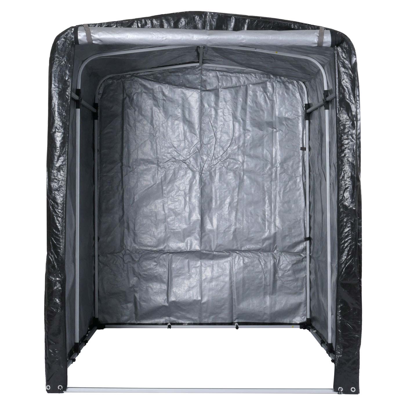 Tuinhuisje MCW-N61, tuinhuisje gereedschap tuinhuisje, aluminium UV-bescherming waterdicht, 201x157x201cm ~ antraciet