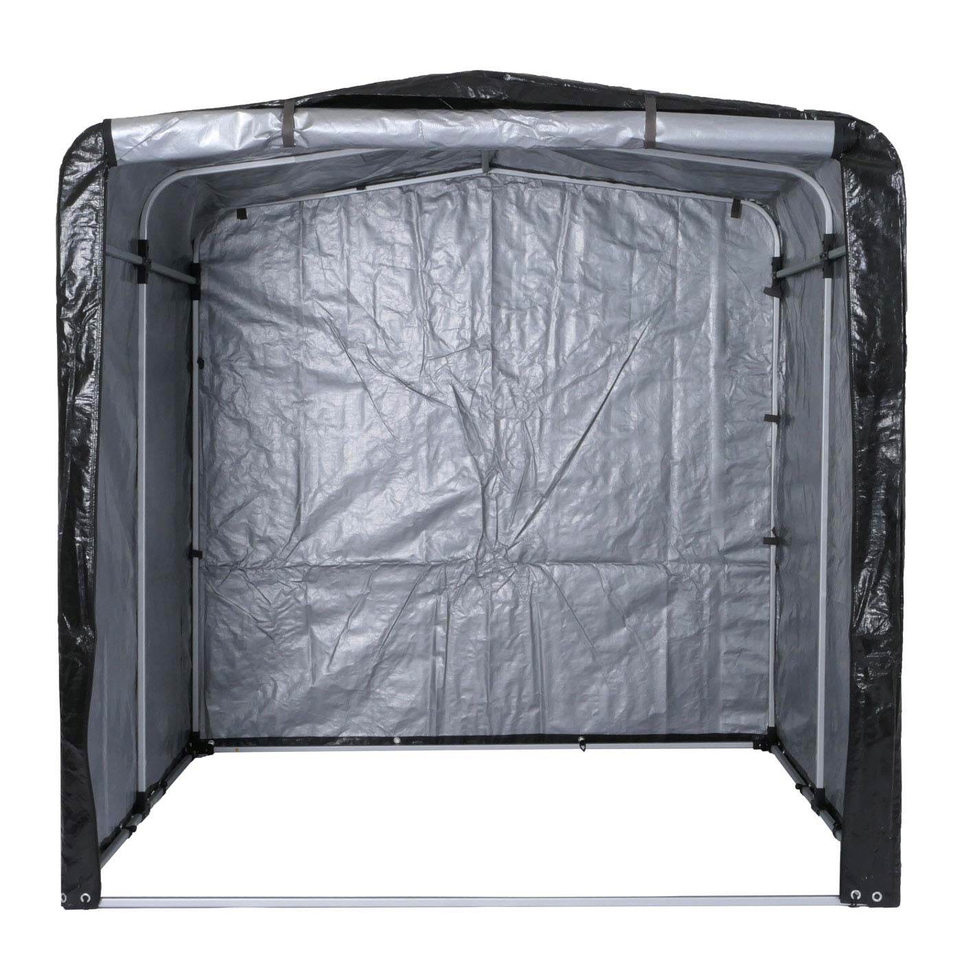 Tuinhuisje MCW-N61, tuinhuisje gereedschap tuinhuisje, aluminium UV-bescherming waterdicht, 201x201x201cm ~ antraciet