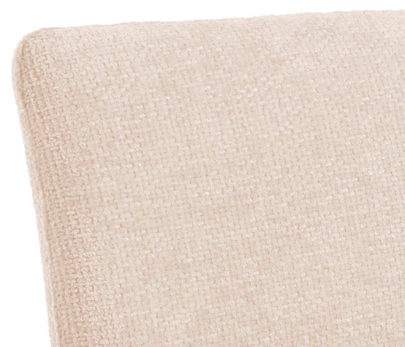 Eetkamerset MCW-G55, set van 2 stoelen met armleuningen + zitbank 180cm, geborsteld roestvrij staal stof/textiel chenille ~ crème