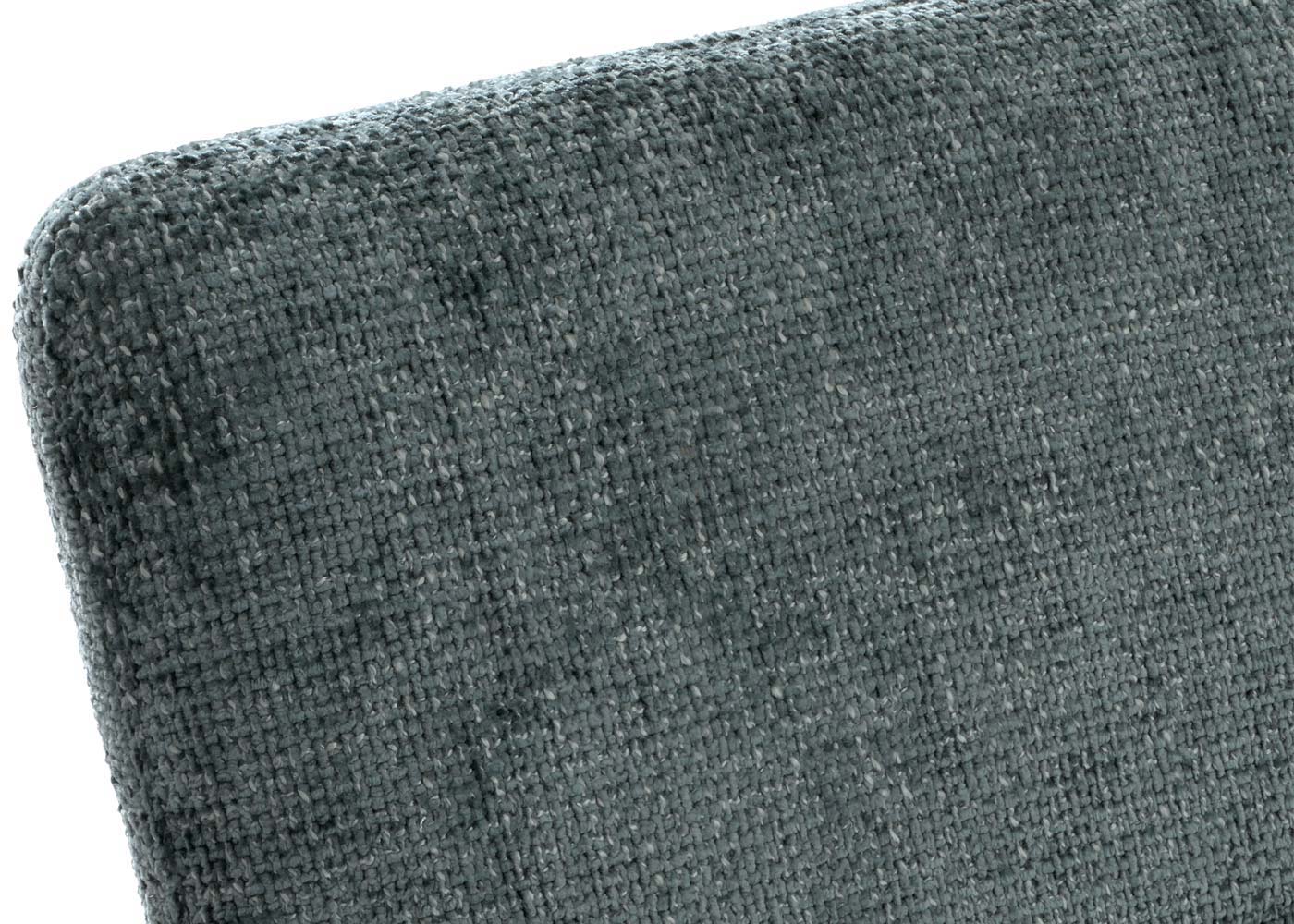 Eetkamerset MCW-G55, set van 4 stoelen met armleuningen + zitbank 180cm, geborsteld roestvrij staal stof/textiel chenille ~ blauwgroen