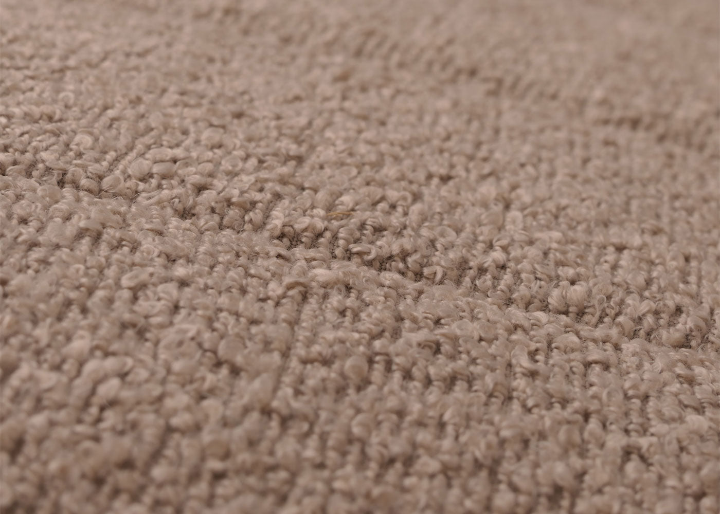 Schommelstoel MCW-K10, relaxfauteuil, hout MVG stof/textiel bouclé (450g/m²) ~ taupe, frame walnoot-look