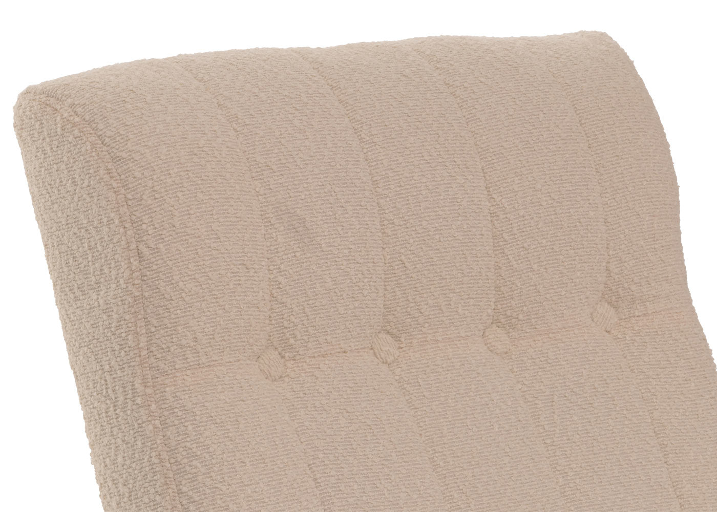 Schommelstoel MCW-K10, relaxfauteuil, hout MVG stof/textiel bouclé (450g/m²) ~ beige, frame naturel