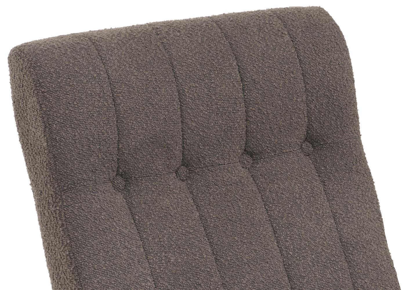 Schommelstoel MCW-K10, relaxfauteuil, hout MVG stof/textiel bouclé (450g/m²) ~ donkergrijs, frame naturel