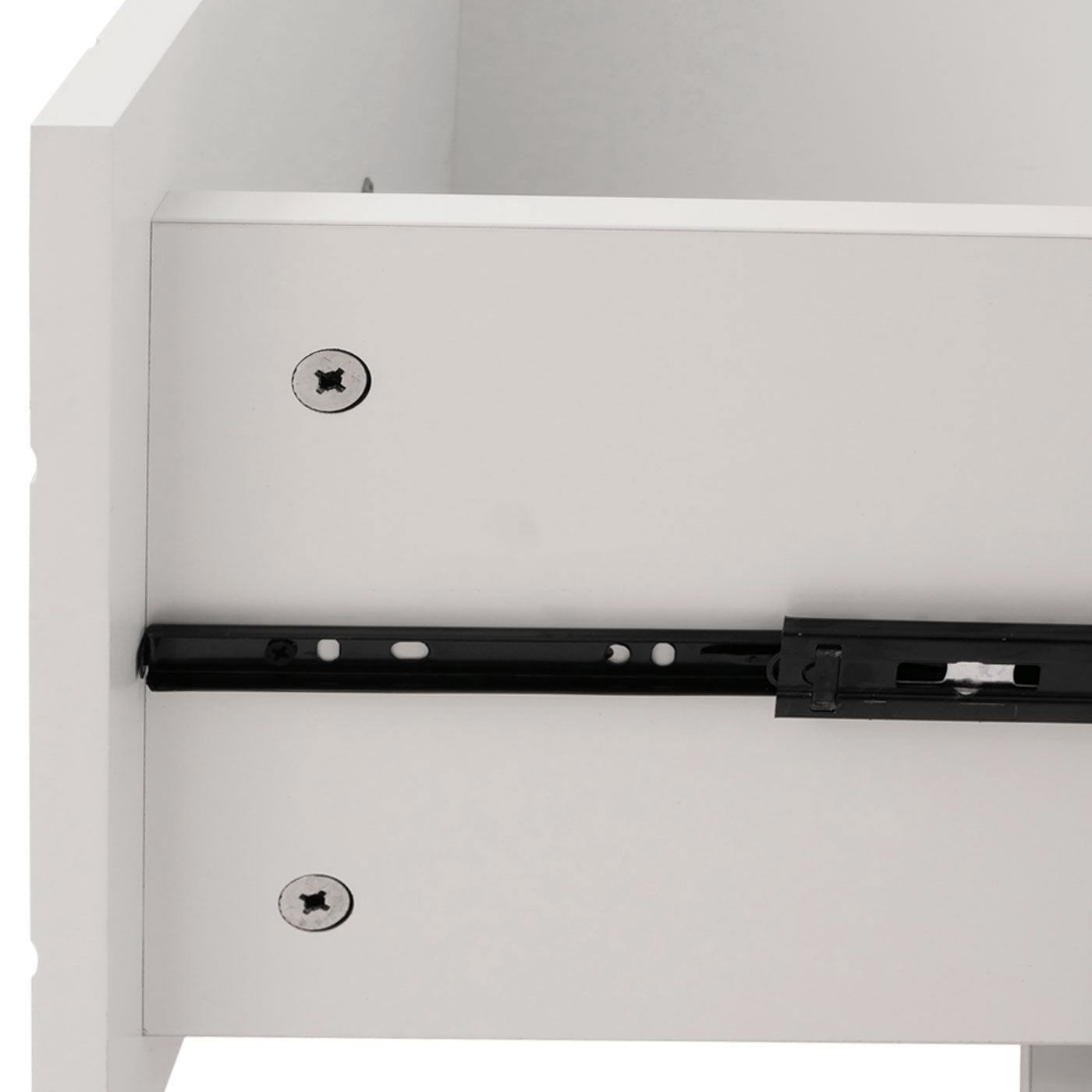 Salontafel MCW-N89, bijzettafel sofatafel, laden deuren vakken visgraatmotief melamine hout, 42x103x60cm ~ wit