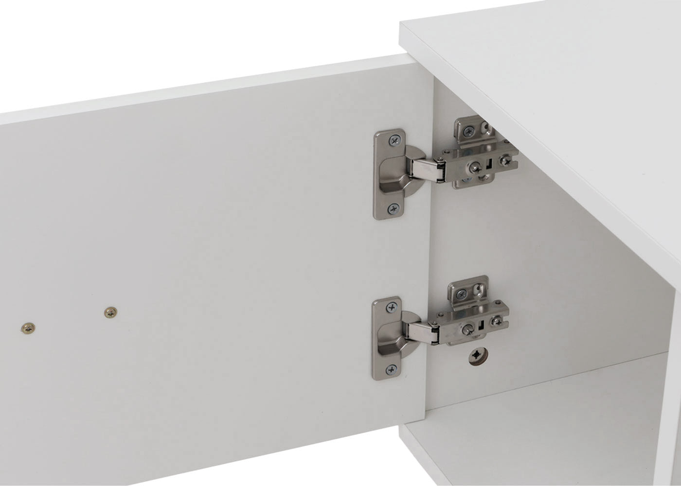 Salontafel MCW-N89, bijzettafel sofatafel, laden deuren vakken visgraatmotief melamine hout, 42x103x60cm ~ wit