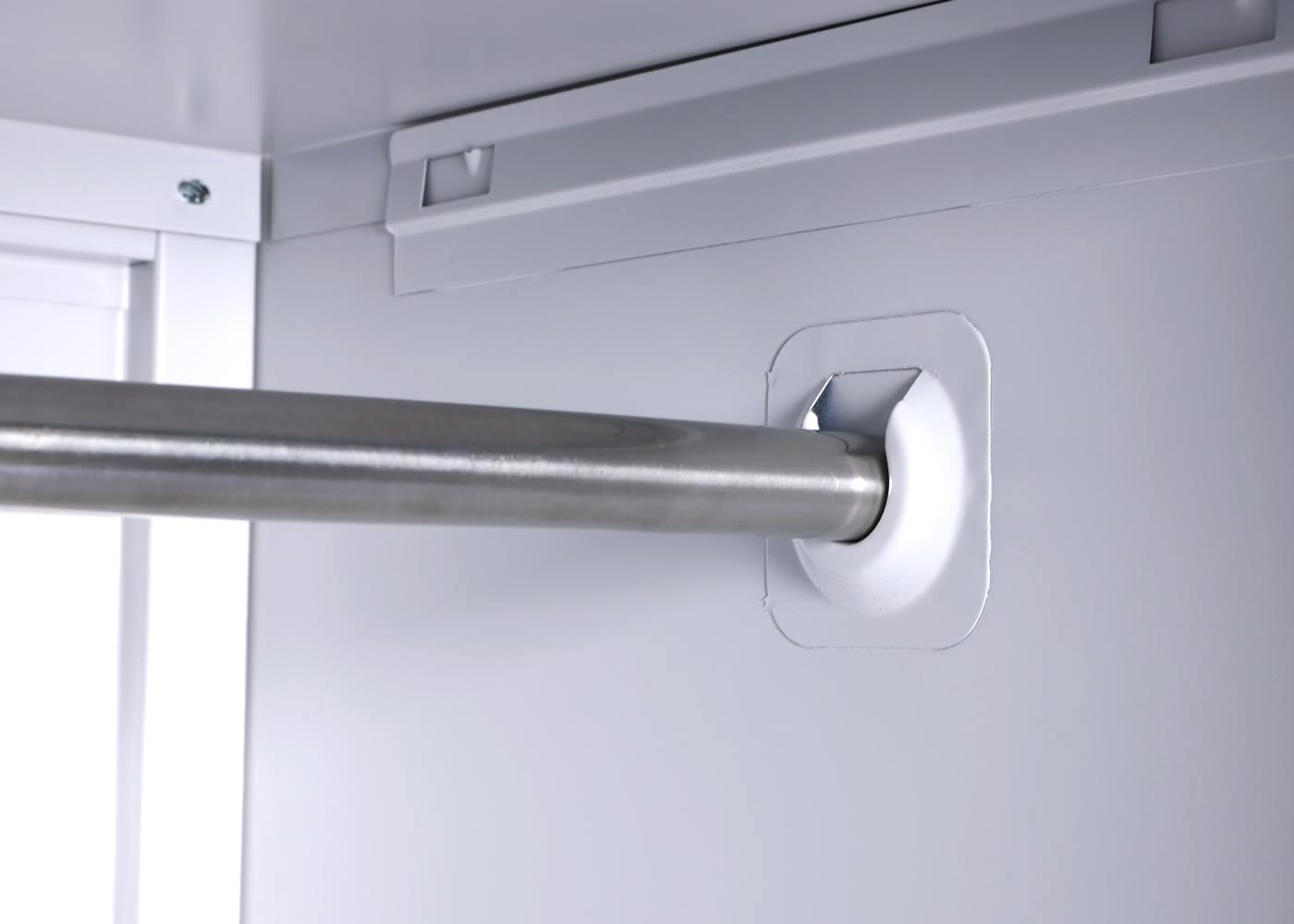 Archiefkast MCW-L60, stalen multifunctionele kast, locker kledingstang afsluitbaar, metaal 185x90x45cm, grijs