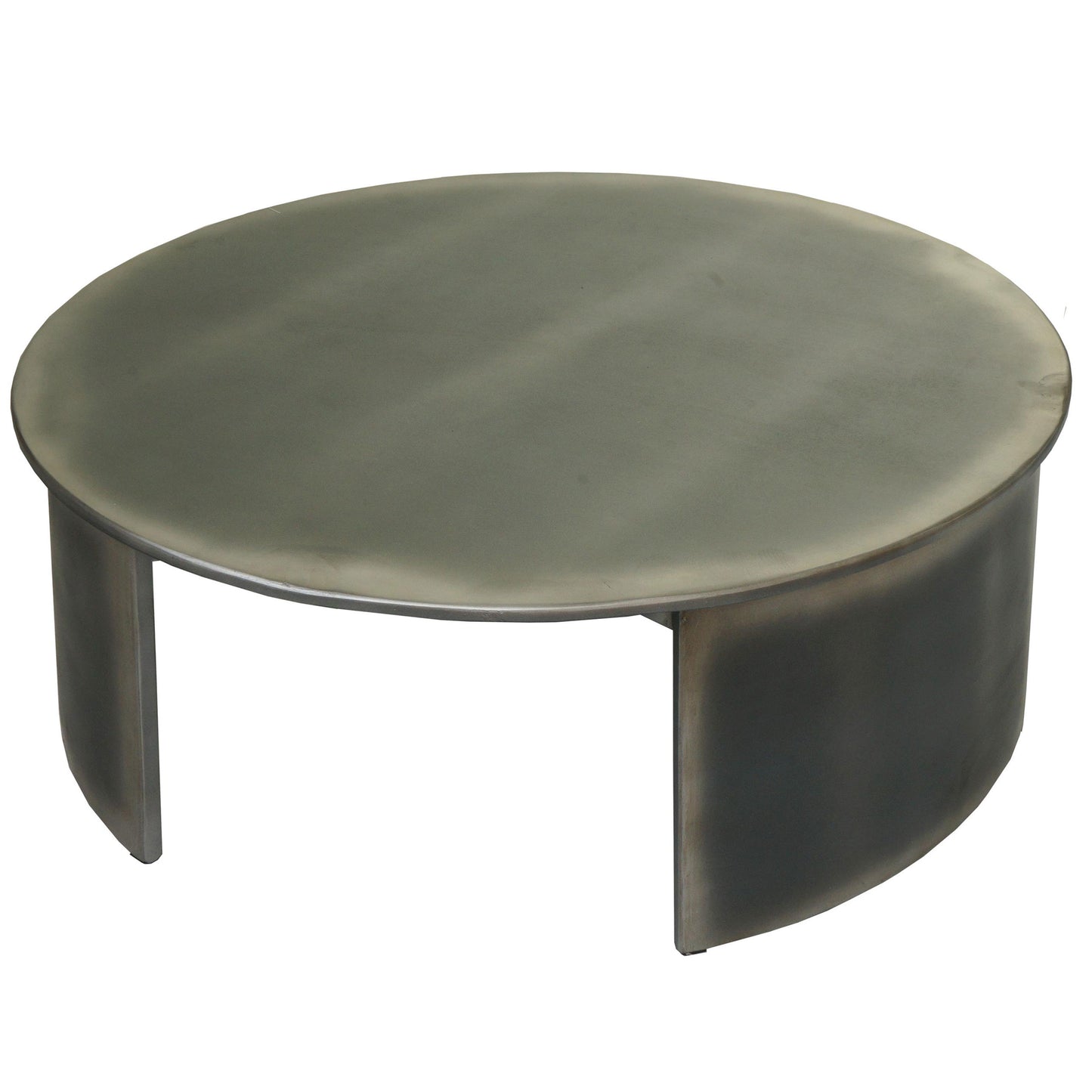 Salontafel MCW-L74, bijzettafel woonkamertafel, MVG-gecertificeerd industrieel, rond Ø80cm, geborstelde metalen look