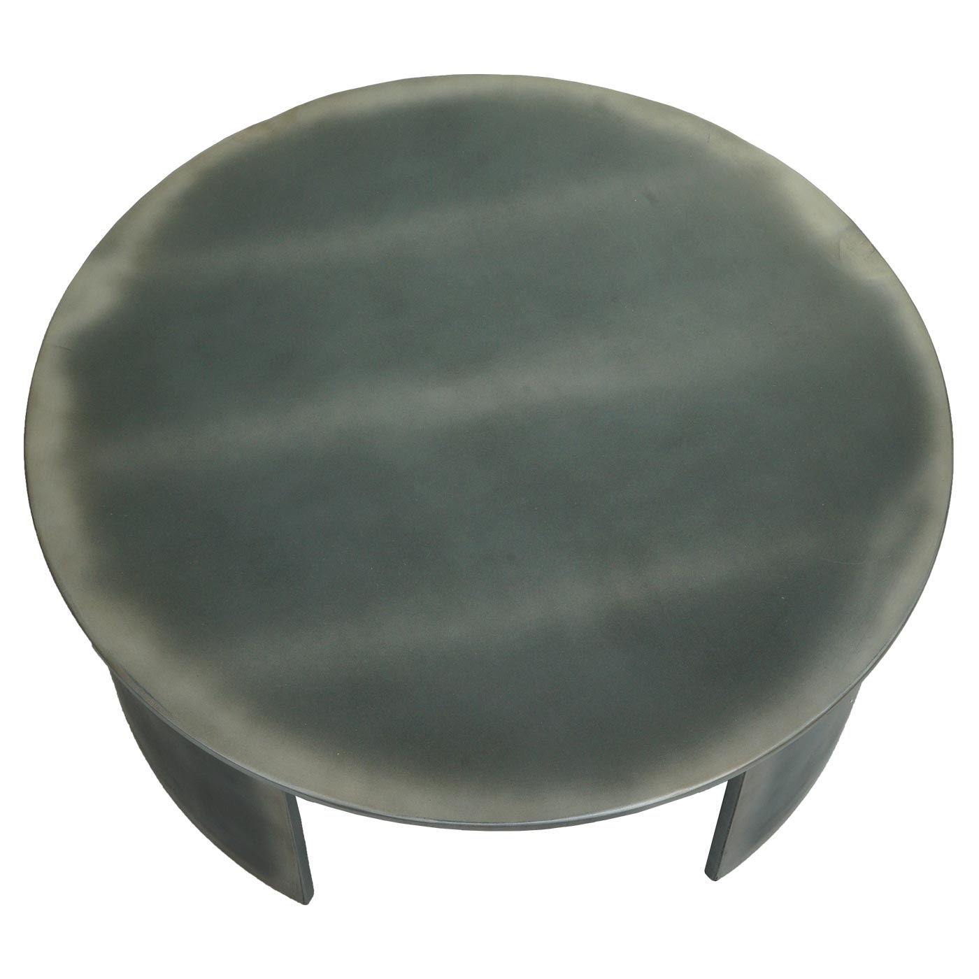 Salontafel MCW-L74, bijzettafel woonkamertafel, MVG-gecertificeerd industrieel, rond Ø80cm, geborstelde metalen look