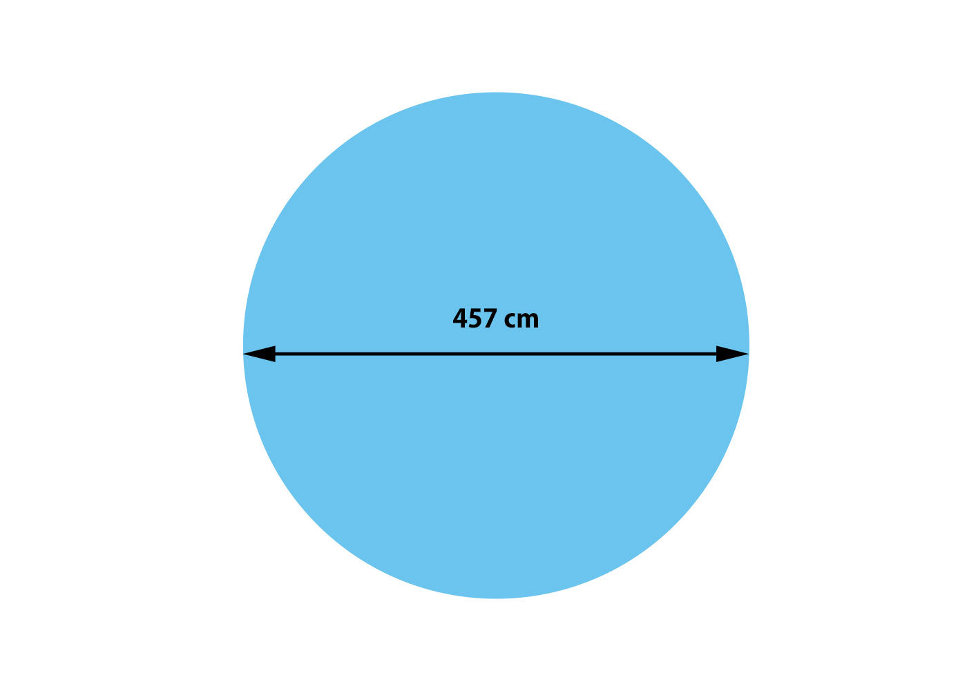 Zwembadafdekking Warmtezeil Afdekzeil Zonnezeil Zonnezeil, dikte: 400 µm ~ rond 4,57m blauw