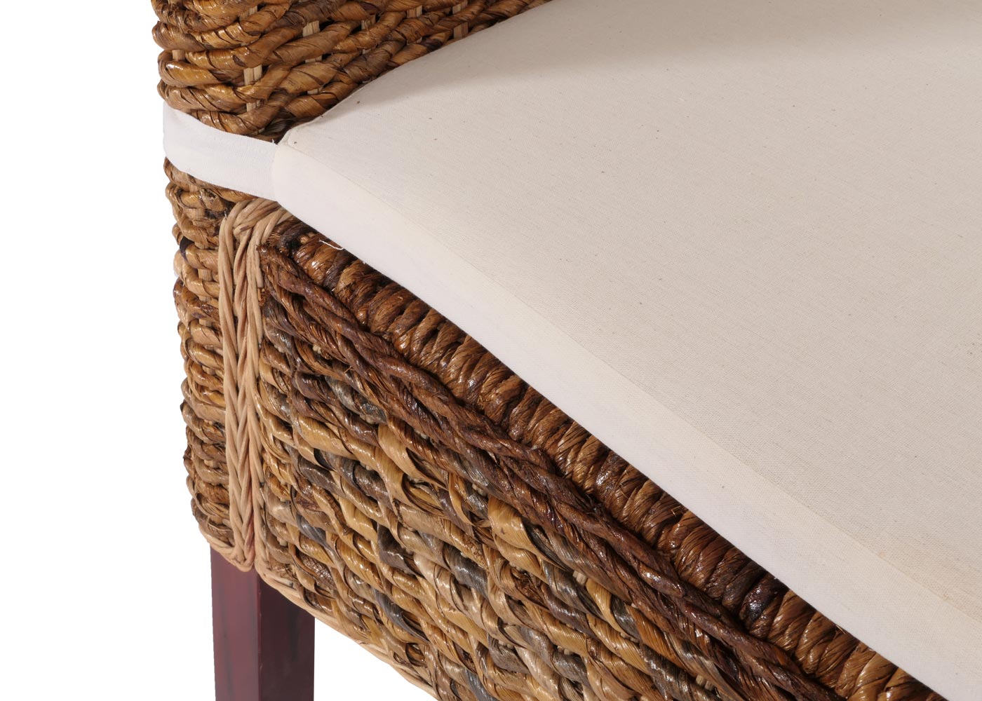 Set van 2 eetkamerstoelen rieten stoel M69 stoel BALI banaan rieten ~ licht, met kussen