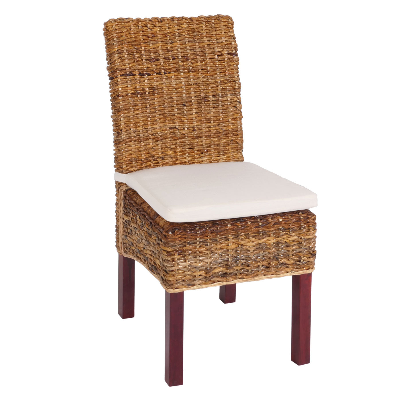 Set van 2 eetkamerstoelen rieten stoel M69 stoel BALI banaan rieten ~ licht, met kussen