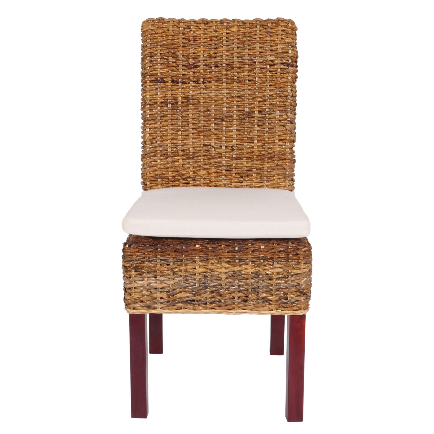 Set van 2 eetkamerstoelen rieten stoel M69 stoel BALI banaan rieten ~ licht, met kussen